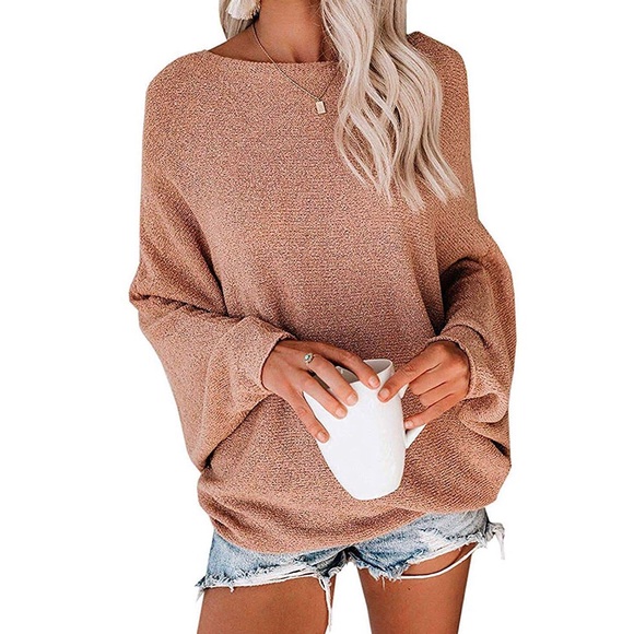 NWT Women’s Oversized Off Shoulder Knit Top - Picture 6 of 6